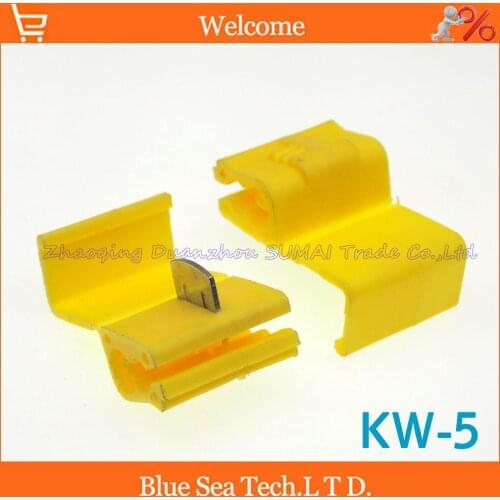 200pcs Yellow KW-5 Car cable connector,Auto quick clamp line clip connection card a minute second plug for car, ROHS