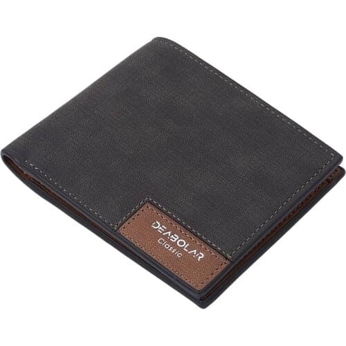 Brand Vintage Man Wallet Male Slim Top Quality Leather Wallets Thin Money Dollar Card Holder Purses For Men