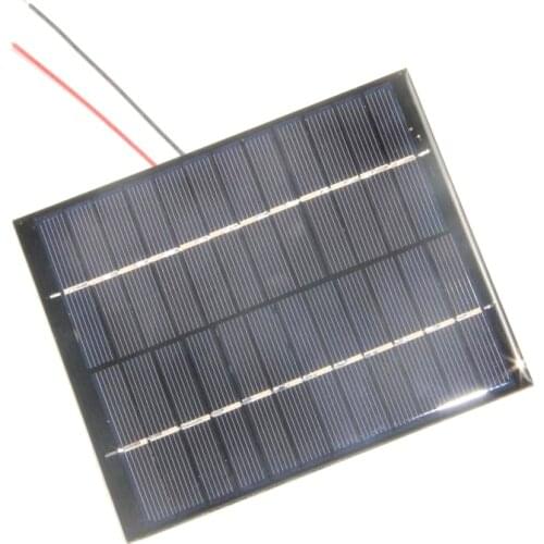 BUHESHUI Mini 12V 2W Polycrystalline Mini Solar Panel module Cell With Cable/Wire For Charger Battery 136x110*3MM Epoxy 10pcs
