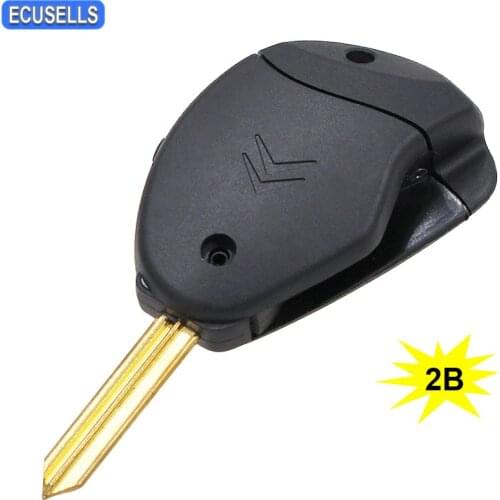 2 Button Folding Remote Key Cover Flip Smart Car Key Shell Case Fob & Blade for Citroen Evasion Xantia Xsara Synergie Dispatch