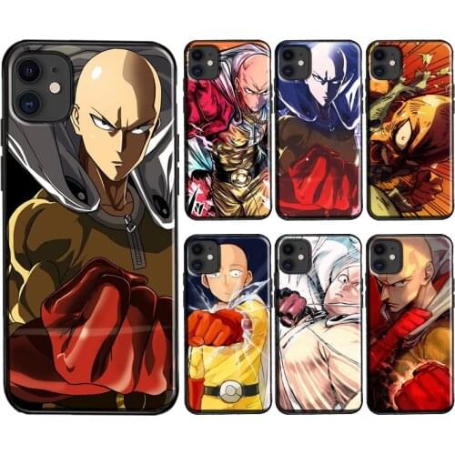 Cool ANIME One Punch Man Saitama TPU Case For iPhone X XS Max XR SE 2020 6S 7 8 Plus 12 Pro Max mini 11 Pro Max Cover
