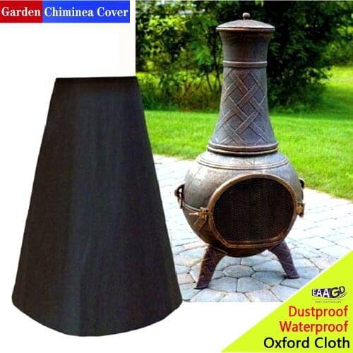 EAAGD 1Set Outdoor Fire Pit Cover Black Outdoor Waterproof Dust-Proof Heater Cover Protection for Garden Backyard Stove