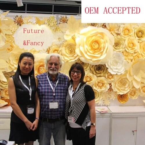 Simulation Cardboard Giant Paper Rose Flowers Showcase Wedding Backdrops Props flores artificiais para decora o different sets