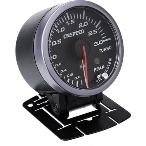 60MM Car Turbo Boost gauge Indicator Control Panel Red & White Lighting BAR Black Face Auto car gauge Car Meter