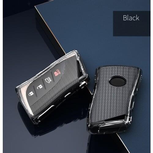 Carbon style TPU Key Cover Key Case For Lexus ES300h ES350 ES200 ES260 LS350 LS500h 2018 2019 2020 Fob Key Car-Styling