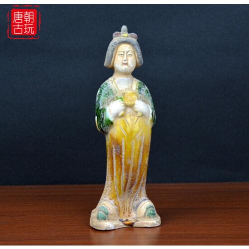 Antique Porcelain Collection Luoyang Ceramics Tang Sancai Tang Lady Figure