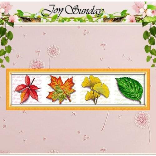 Colorful Leaves Patterns Counted Cross Stitch 11CT 14CT Cross Stitch Sets Chinese Cross-stitch Kits Embroidery Needlework