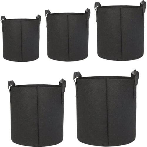 Nursery Bags Plant Grow Bags Felt Seedling Pots Vegetable Potatoes Eco-Friendly Plant Bucket Bag Foldable Saving Storage Space
