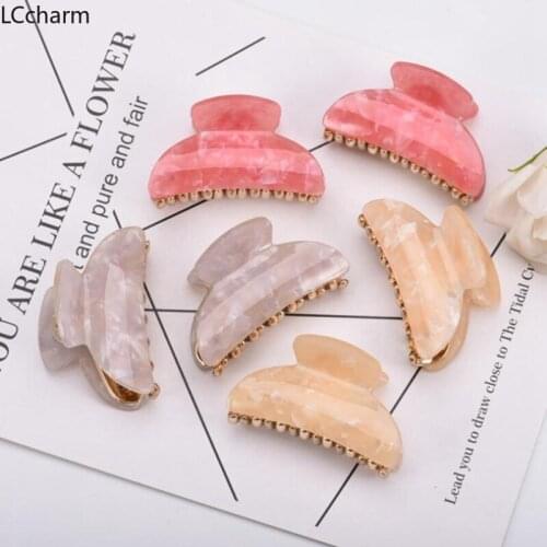 Fashion Simple Women Lady Acrylic Hair Clips Barrette Crab Clamp Girl Hair Accessories Headdress