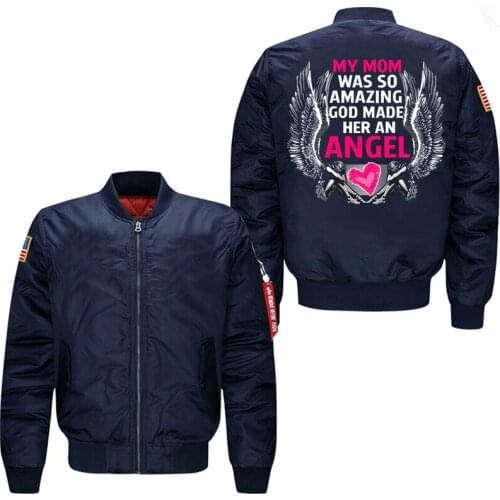 My Mom Was Amazing God Made Her An Angel Mens Bomber Jacket