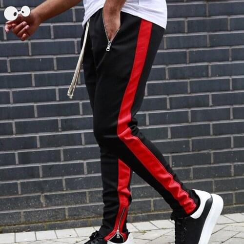 2020 NEW Spring Mens Zipper Pockets Running Pants Soft Pencil Jogging Sportswear Sport Trousers Training Gym Fitness Sweatpants