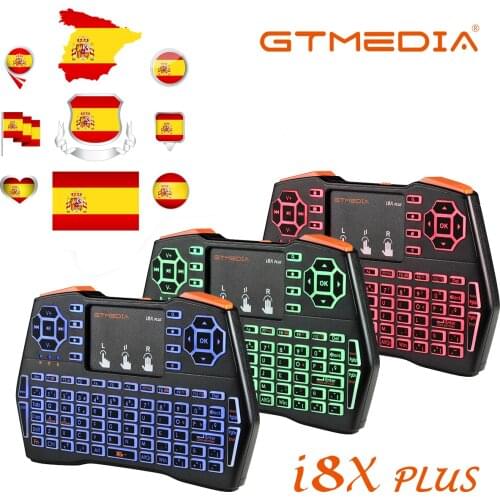 Newest GTMEDIA i8X Backlit 2.4GHZ Wireless Keyboard Air Mouse With Touchpad Handheld For Smart Android TV G1 G2 GTC GTS X96