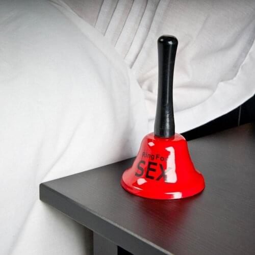Hand-held Ring Red Metal Bell Party Decoration Bell Manual Rattle Ring Bachelor Party Decoration Bell