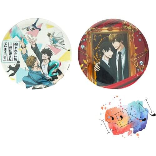The Most Huggable Man Has Threatened Me. Anime Dakaretai Otoko No.1 JYUNTA AZUMAYA TAKATO SAIJYO Formal Ver Badge Brooch Pins