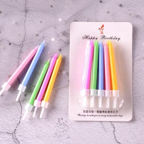 High-end birthday cake candles Korean color smokeless crystal smokeless childrens party ideas