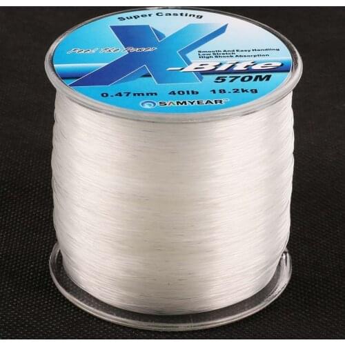 3pcs/lot 570m 40lb Super Strong Nylon Monofilament Fishing Line Wire Japanese Fish Lines for Freshwater Saltwater Carp Fishing