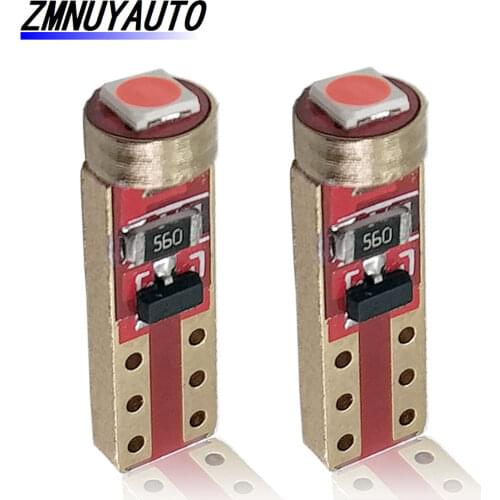 2PCS Car Interior Light T5 Led 1SMD 3030 Auto Dashboard Wedge Leds t5 w3w Car Bulbs Lamp 74 Interior Lights 12V No Polarity
