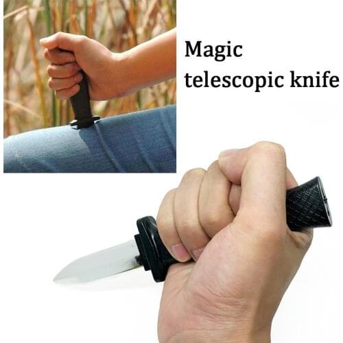 Telescopic Knife Trick Retractable Knife Dagger Plastic Gifts Toy Funny Prank Knife Kidding Retractable Z3R6