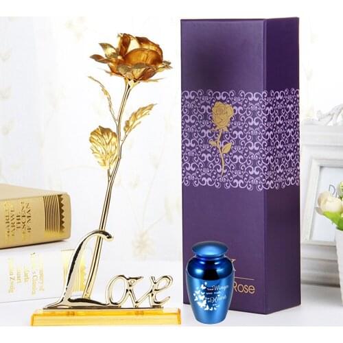 Cremation Urn Love Rose To Commemorate The Dead Pet/Human Stainless Steel Small Cremation Urn Aluminum Urn