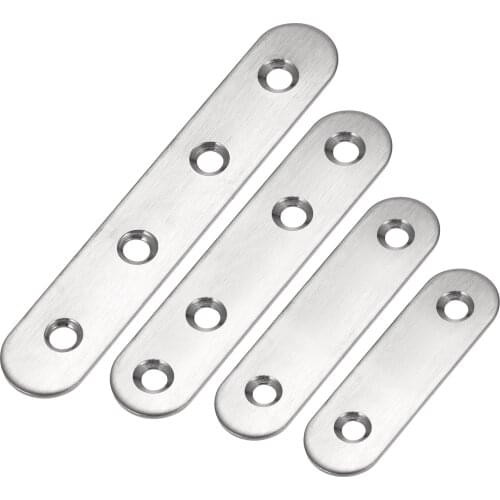 Uxcell Flat Straight Brace Repair Plate Bracket Connector (50x16mm 12pcs, 60x16mm 6pcs, 80x17mm 6pcs, 97x17mm 4pcs)