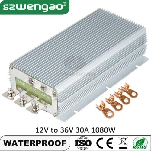 Top-quality 12V to 36V 30A High Power DC DC Converter Regulator Step Up Boost 12 Volt to 36 Volt Switch Power Supply CE RoHS