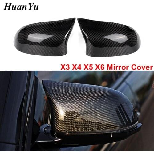 F15 F16 Replacement Carbon Fiber X5M Look Mirror Cover for BMW X3 X4 X5 X6 F25 F26 Side Door Rearview Caps 2014
