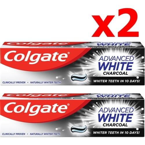 Colgate Advanced White Charcoal Toothpaste 2x75 ml Türkiyeden Shipping
