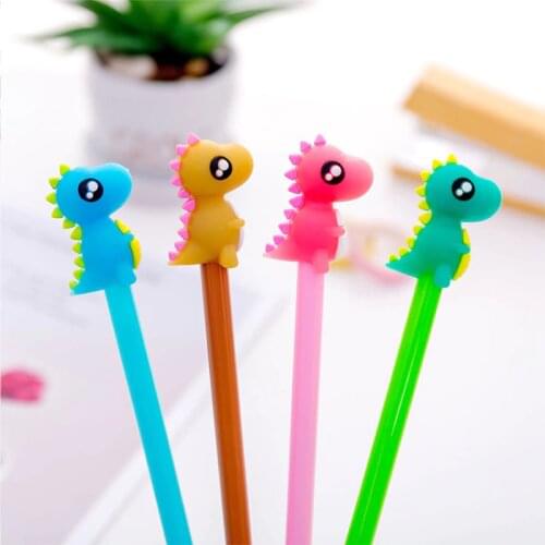 0.5mm Kawaii Creative Dinosaur Gel Pen cat Signature Pen Escolar Papelaria For Office School Writing Supplies Stationery Gift