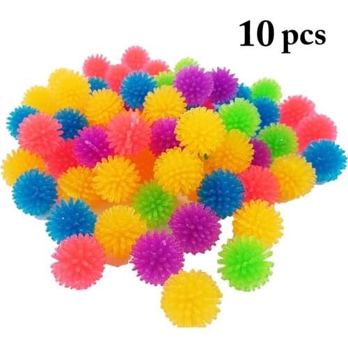 10Pcs/Set 2cm TPR Pet Cat Toys Arbutus Ball Soft Spiky Toys For Cat Kitten Squeezes Thorn Ball Chewing Toy Cats Pet Supplies