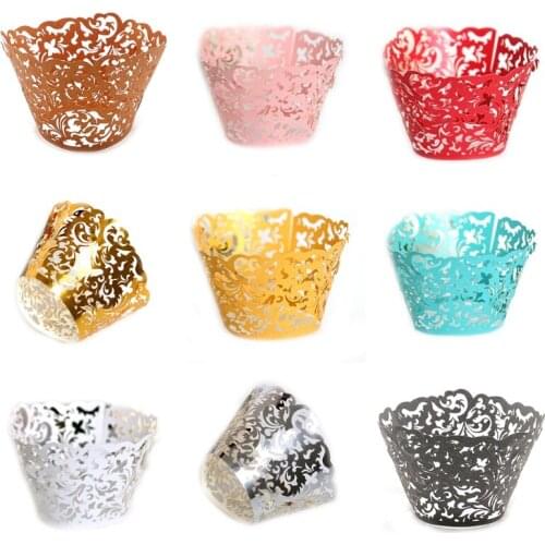 100pcs Cupcake Liners Baking Cups Nonstick Muffin Wrappers Molds Valentines Day QX2E