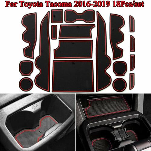 18x Car Cup Door Center Console Liner Mat Trim Accessory For Toyota Tacoma 2016-2019