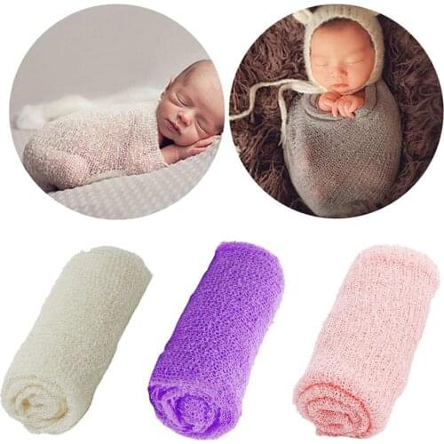 2020Newborn Photography Props Baby Wraps Photo Shooting Accessories Photograph Studio Blanket Backdrop Lace Elastic Fabric