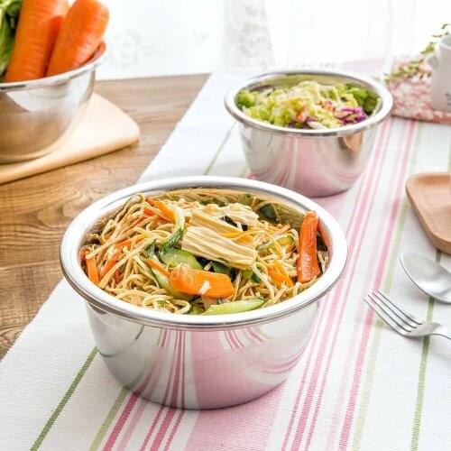 22/20/16CM Stainless Steel Bowl 304 Small Large Kitchen Sink Circular Washbasin Soup Bowl Basin Thickened And Deepened Bowl