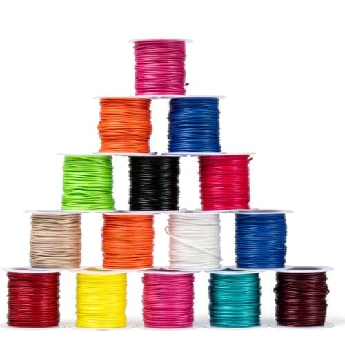 25rolls/bag Waxed Polyester Cord 1mm Mixed Color Thread for Jewelry Making DIY Necklace Bracelet Handmade Beading String