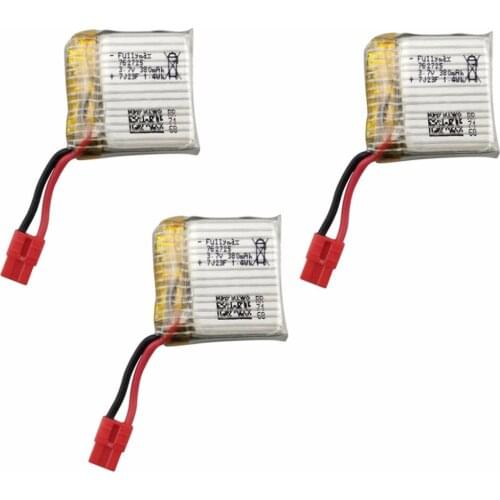 3PCS 3.7V 380mah Lithium Battery for SYMA X21 X21W x26 D15 X100 Quadcopter Spare Parts Drone Battery