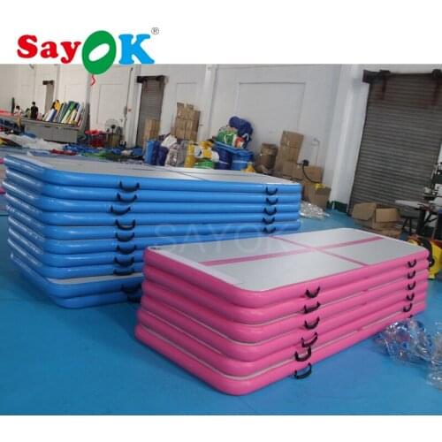 300x90x10cm Inflatable Gymnastics Tumbling Floor Mat Trampoline for Home Use/Training/Cheerleading/Beach