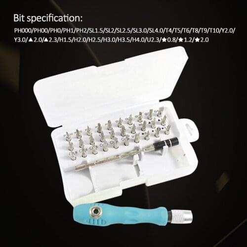 32-in-1 Multi-function Precision Screwdriver Set Mobile Phone Digital Camera Plug Razor Teardown Repair Tool Screwdriver Bit Set