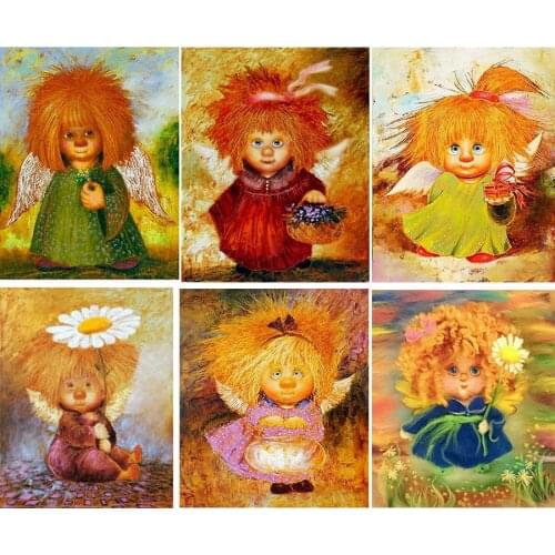 Diamond embroidery cartoon angel diy 3D diamond painting cross stitch boys full square diamond mosaic girls for kids RS2025