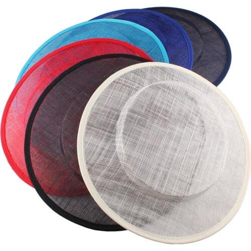 31CM Big Round Fascinator Base SINAMAY Saucer Black Fascinator Hat Base Women Party Derby Wedding DIY Accessories 1Pcs/Lot