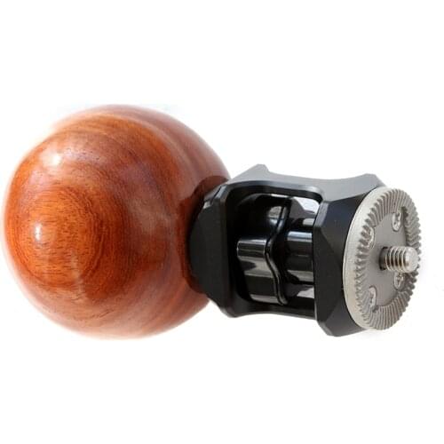 Wooden Side Handle Hand Grip NATO ARRI Rosette handle for DSLR Camera Cage w/ 1/4 3/8 hole for SONY A7 BMPCC 4K 6K 5D4 VS TILTA