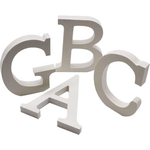 Wooden Letter Alphabet Ornaments 10 cm White Wood Craft Wedding Birthday Baby Shower Personalised Name Design Letter Decorations