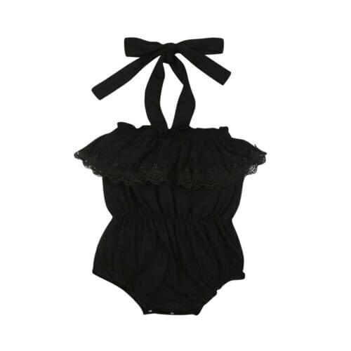 Baby Girl Bodysuit Toddler Baby Girl Kid Off Shoulder Lace Ruffle Sleeveless Bodysuit Outfit Clothes