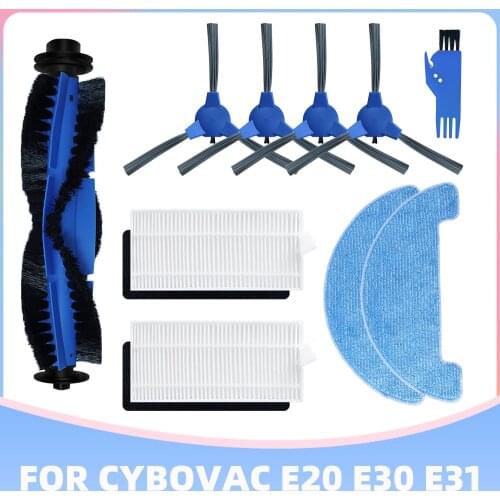 For Cybovac E20 30 31 Robotic Vacuum Cleaner Spare Parts Main Roller Brush Side Spin Brushes Hepa Filter Mop Cloth Rag