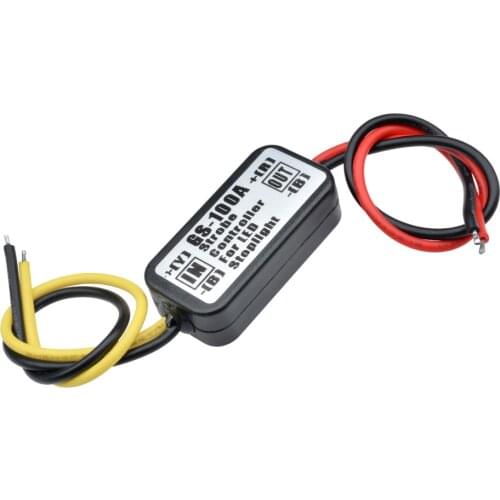 GS-100A Auto Car LED Back Rear Brake Stop Light Lamp Strobe Flash Flashing Controller Box Control Stoplight 5V 12V 24V 48W