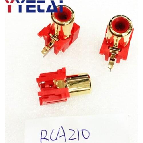 YongYeTai RCA Socket Lotus Socket Audio Block AV Block Signal Audio Jack Plug Red Gold Plated RCA210 Free shipping