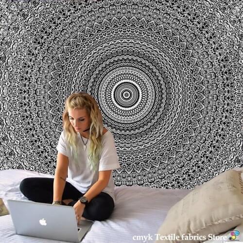 Mandala Tapestry Beach Mat Yoga Mat Bedspread Table Cloth Hot New Decorative Wall Hanging Bohemia Indian Hippie Home 210x148cm
