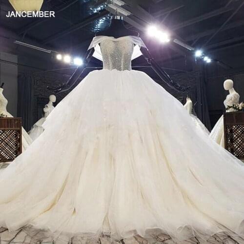 HTL1648 The Upper Body Covered With Transparent Beads And Sequins Sweetheart Wedding Dresses 2020 Short Sleeve свадебные платья