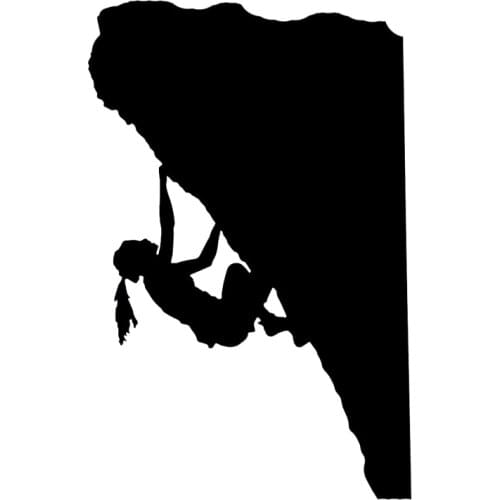 Interesting Fashion Climber Girl Extreme Sport Black/Silver Car Sticker Creative Vinyl Decal,15cm*10cm