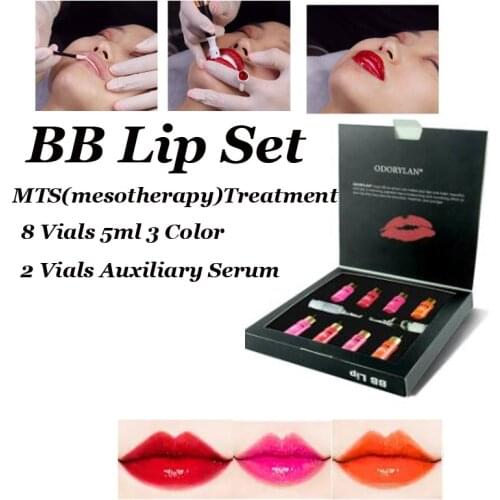 Korean Make Up 5Ml BB Lips Ampoule Serum Starter Kit Lip Gloss Bb Cream Pigment For Lip Coloring Moisturizing Microneedle Treat