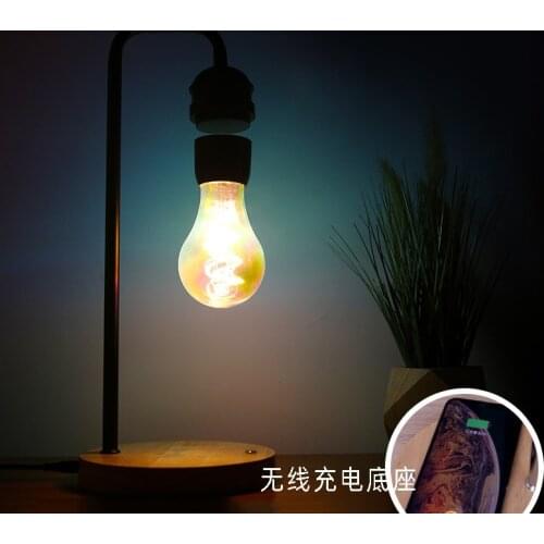 Magnetic Levitating Floating Wireless LED Light Bulb with Wireless Charger for Desk Lamp,Room or Office Decor,Unique Gifts